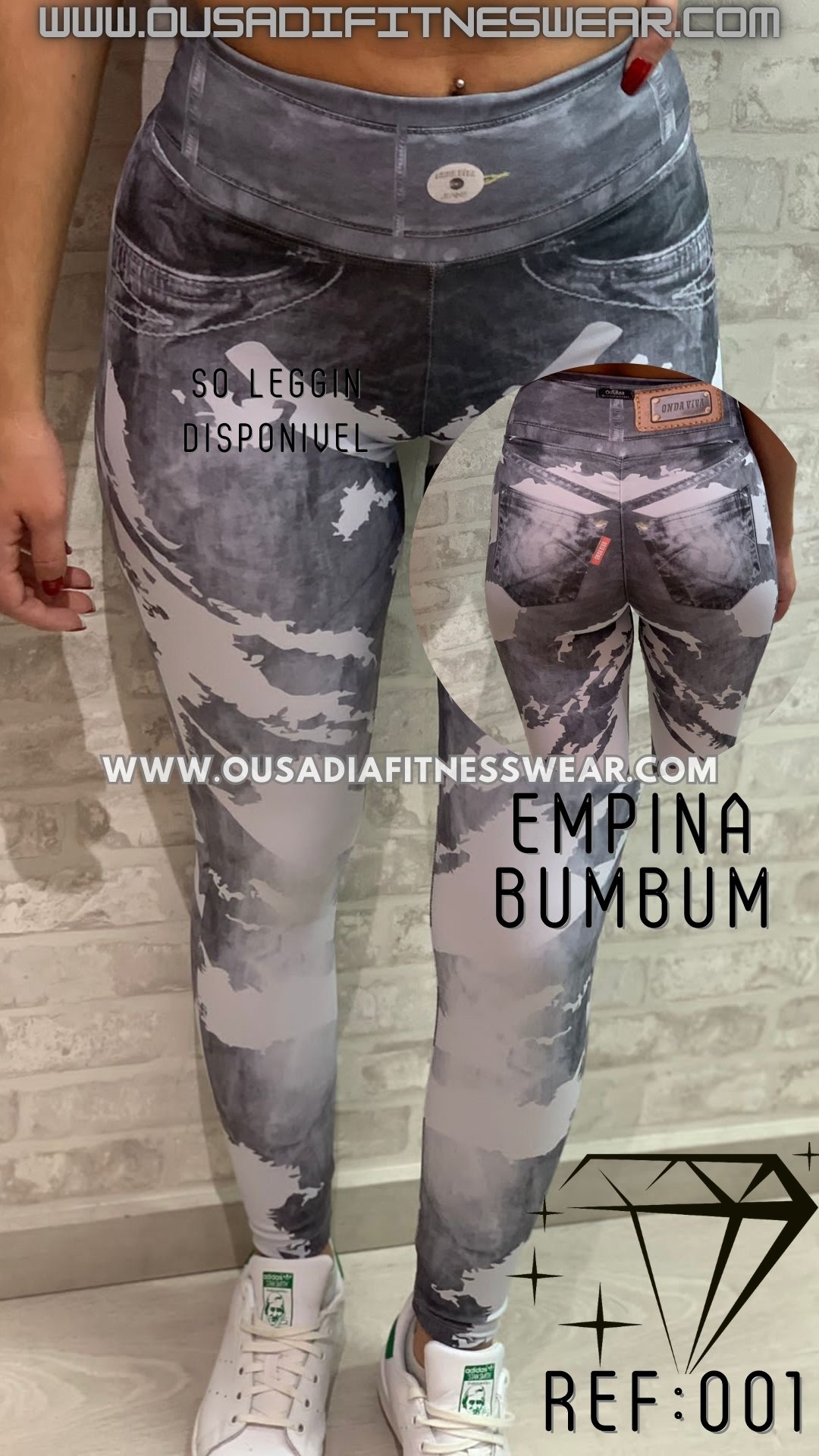 Leggin FakeJeans com empina bumbum Ref:001