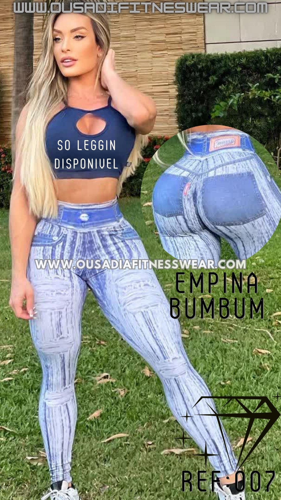 Leggin FakeJeans com empina bumbum Ref:007