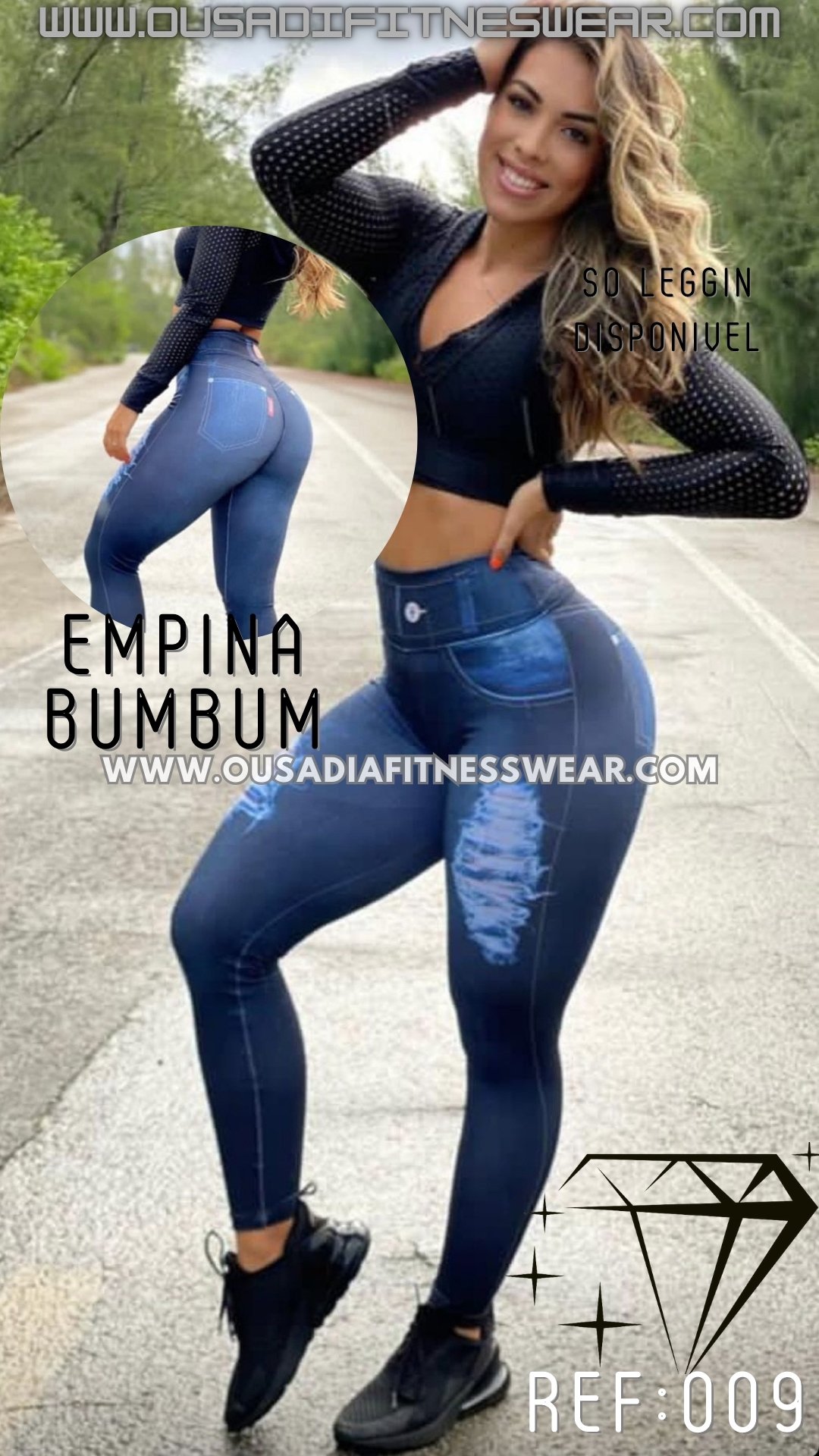 Leggin FakeJeans com empina bumbum Ref:009