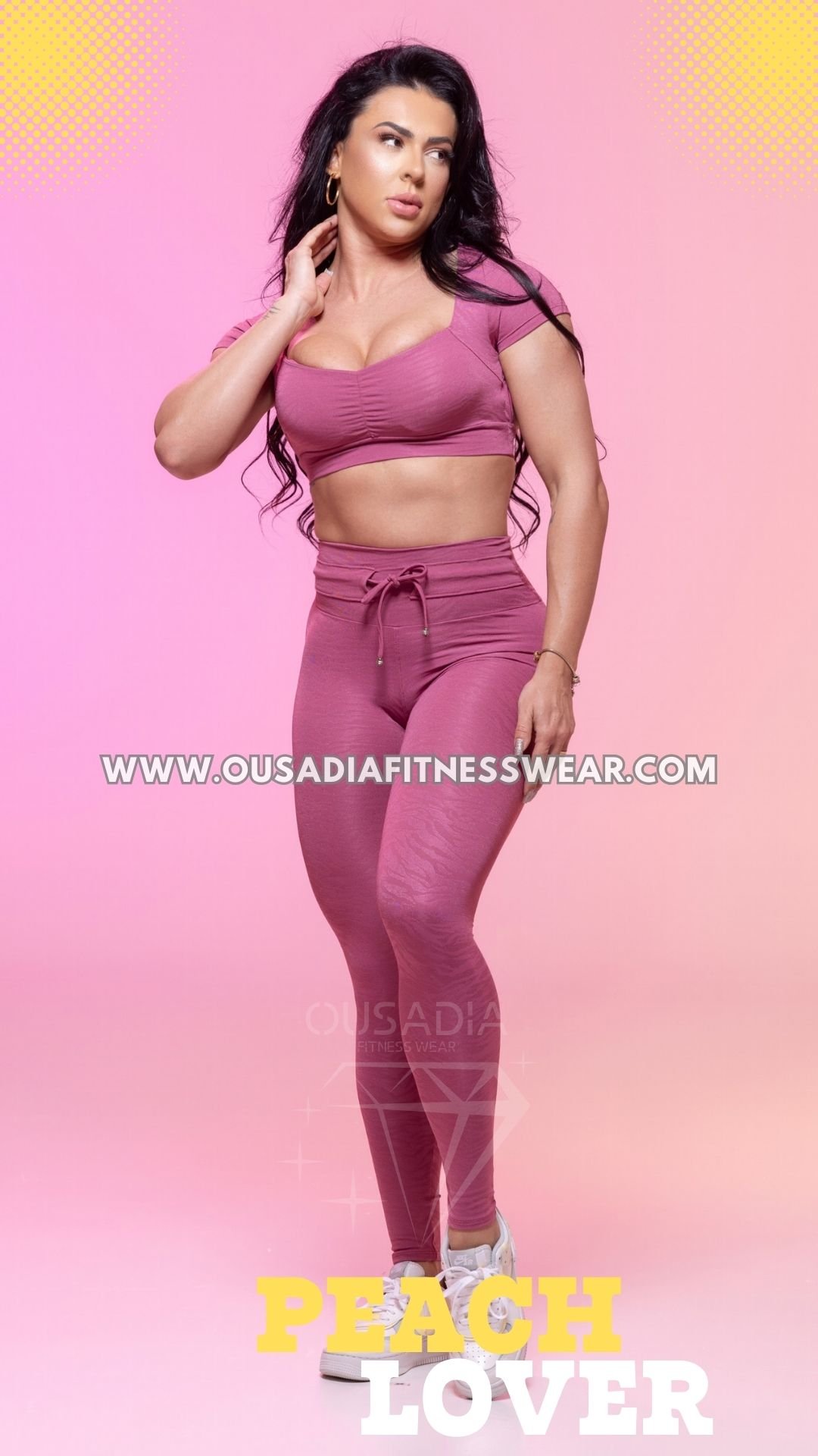 Conjunto Peach Lover SEM Empina Bumbum Vinho